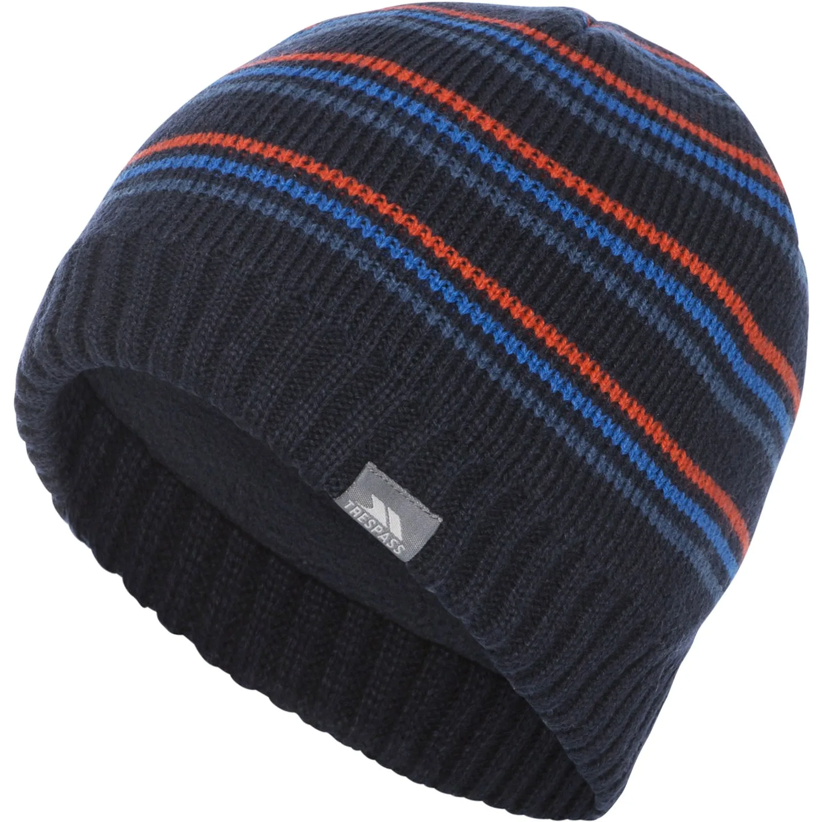 Trespass Adults Ray Fleece Lined Striped Beanie Hat